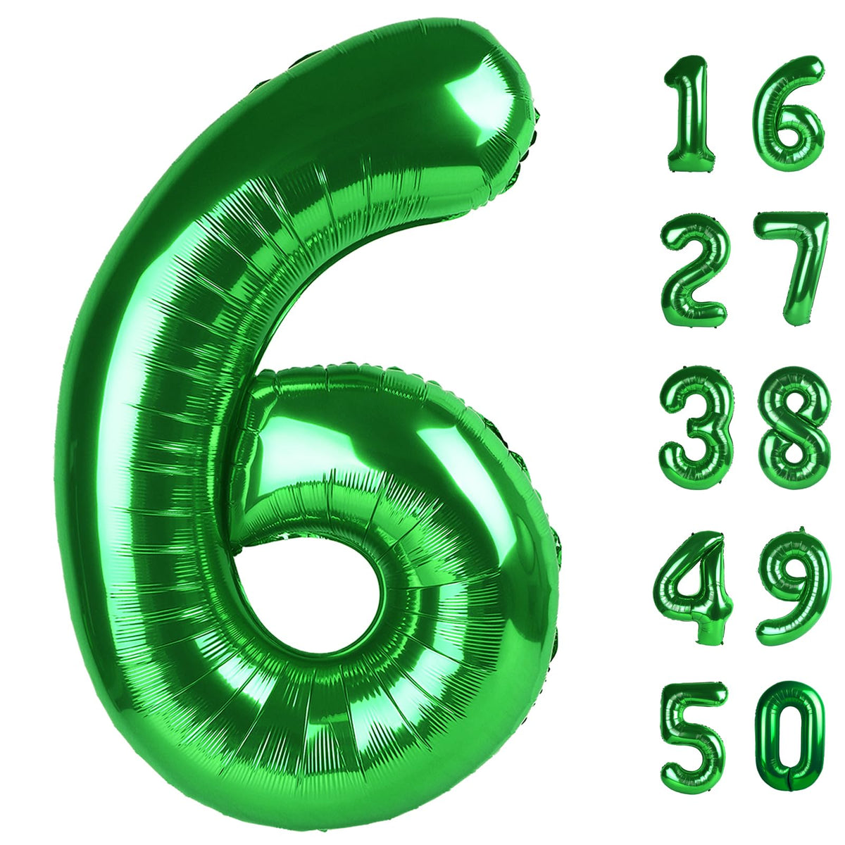 40 Inch Green Number 3 Balloons Foil Digital Helium Number Balloons