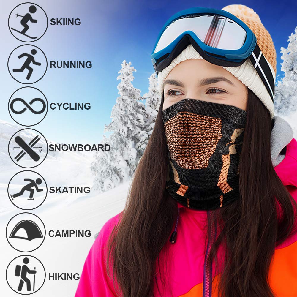 WTACTFUL Winter Neck Warmer Gaiter Windproof Face Mask Balaclava Bandana for Ski Snowboard
