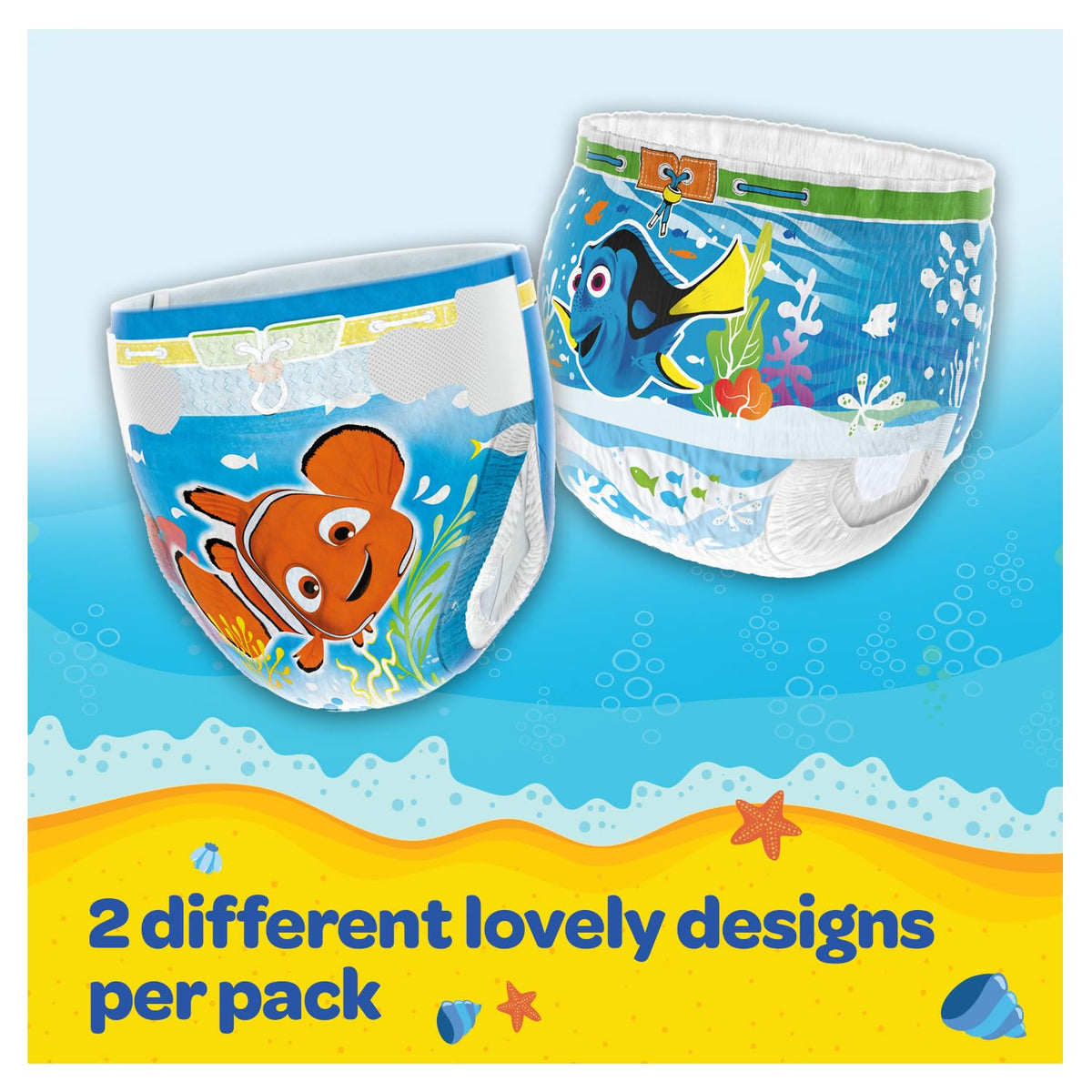 Huggies Little Swimmers, Swim Nappies - Size 3-4, 36 Baby Swim Pants - Leak Guards and Stretchy Waistband Protect Without Swelling - Tear Sides for Easy Removal