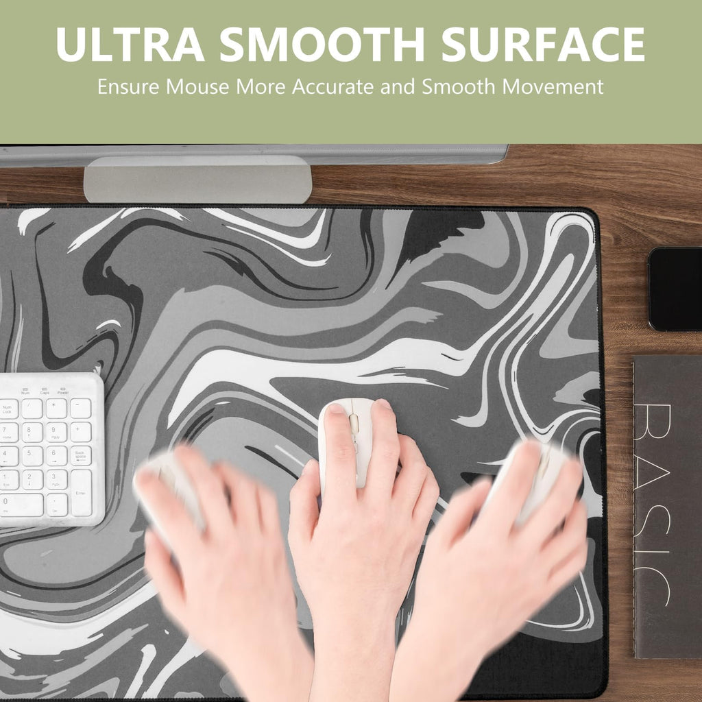Rcege Large Gaming Mouse Pad Extended Desk Mat with Non Slip Stitched Edge