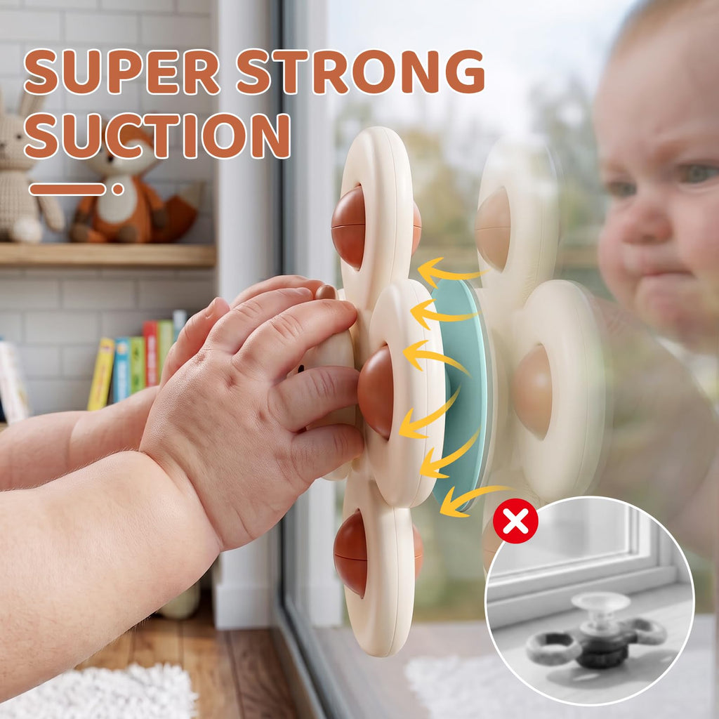 ALASOU Suction Cup Spinner Airplane Travel Toys for 1 Year Old Boy Girl