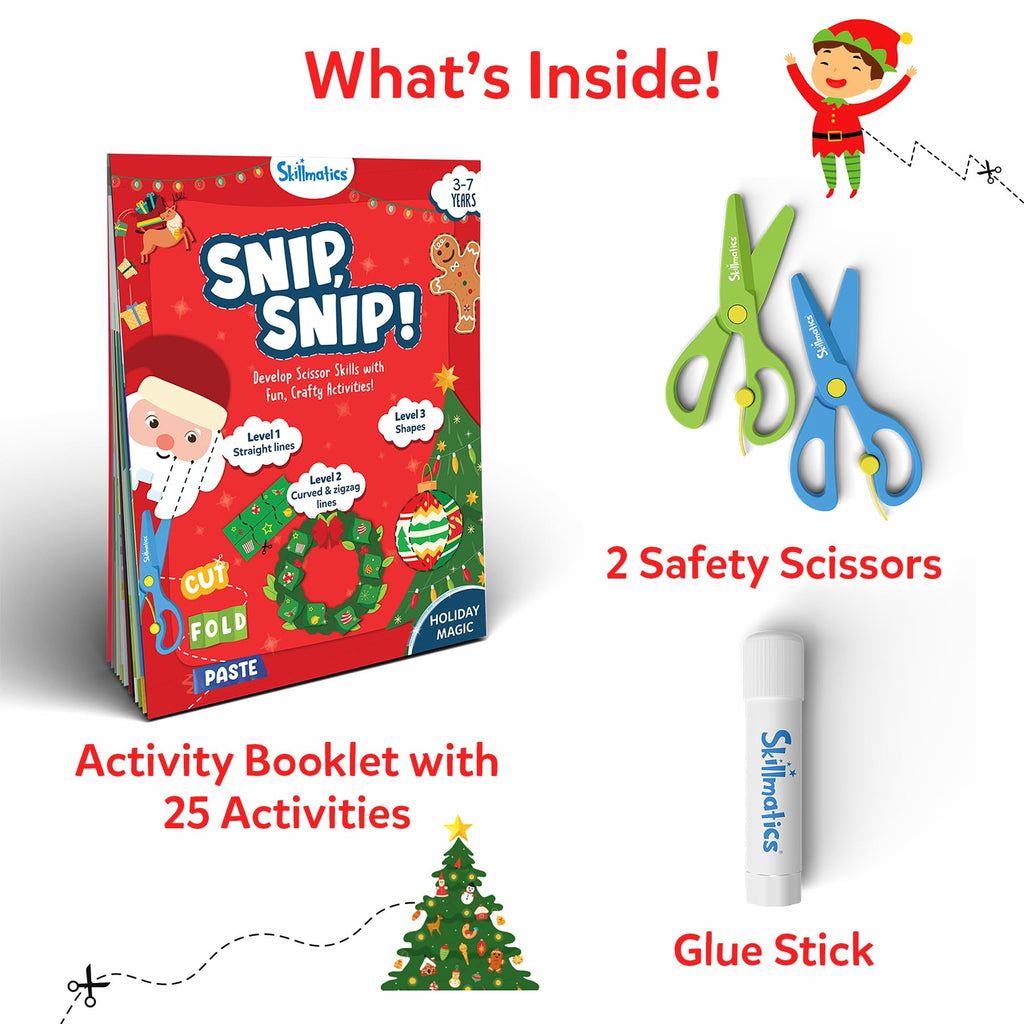 Skillmatics Snip Snip, Scissor Skills, Felt Craft Activity, Christmas Gift