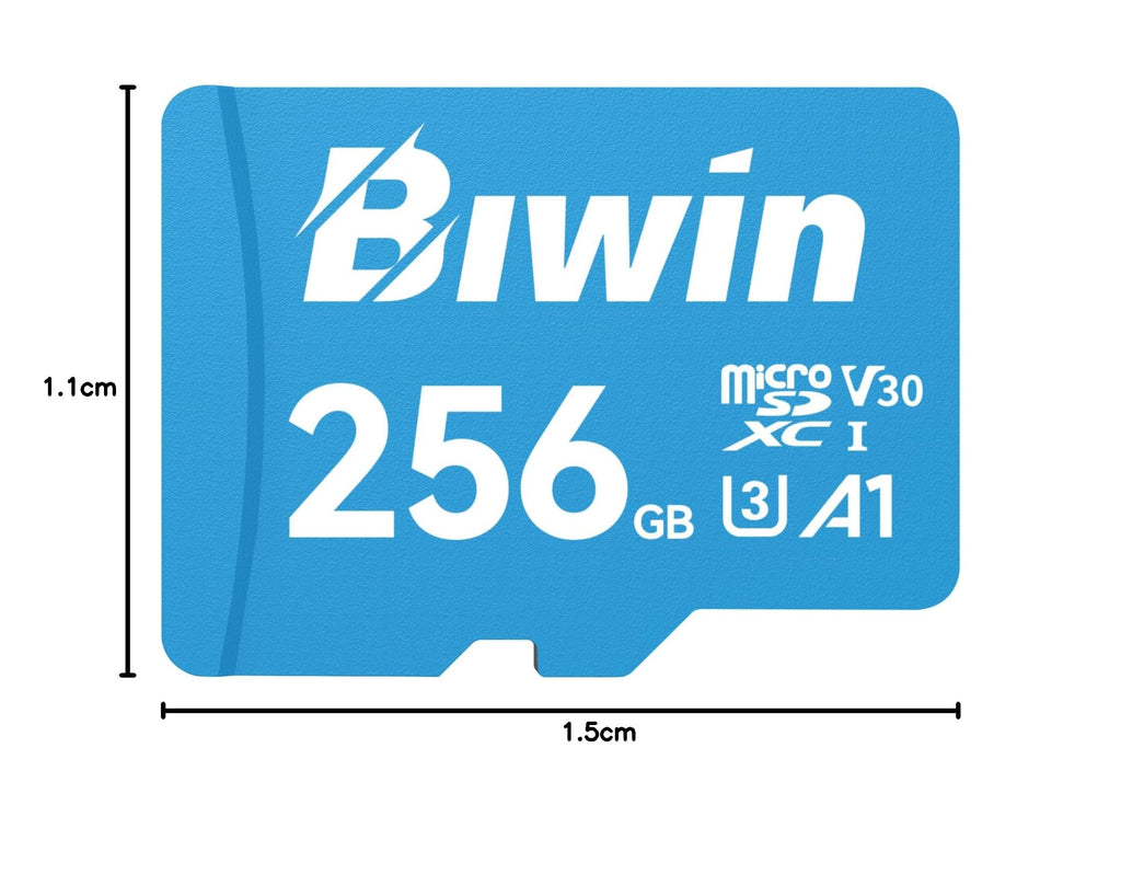 Biwin MS210 Micro SDXC SD Memory Card 512GB, Up to 210 MB/s, UHS-I V30 4K UHD A2 U3 SD Card for Digital Camera, Smartphones, Action Cams, Drones