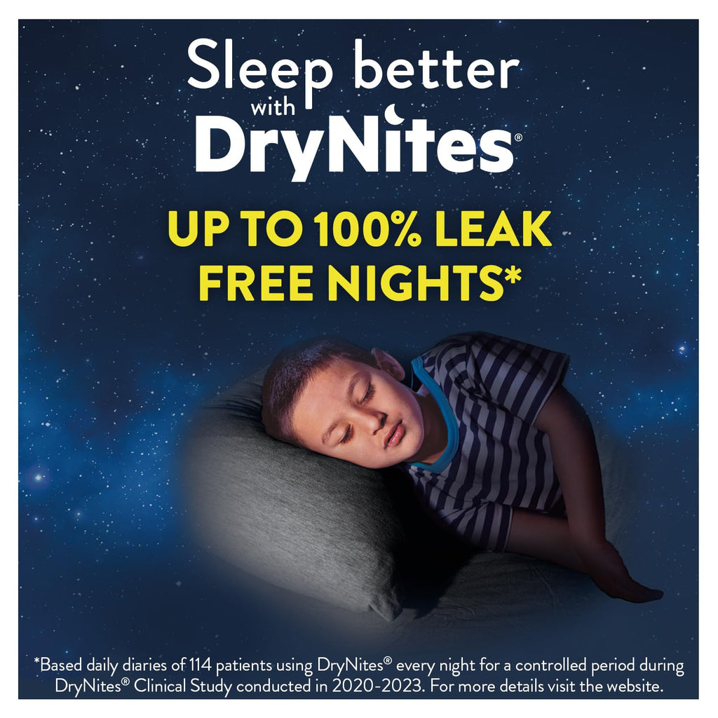 HUGGIES DryNites, Pyjama Pants, Boys 13+ Years (48-60KG), 33 x Bedwetting Pants, Up to 100% Leak Free Nights