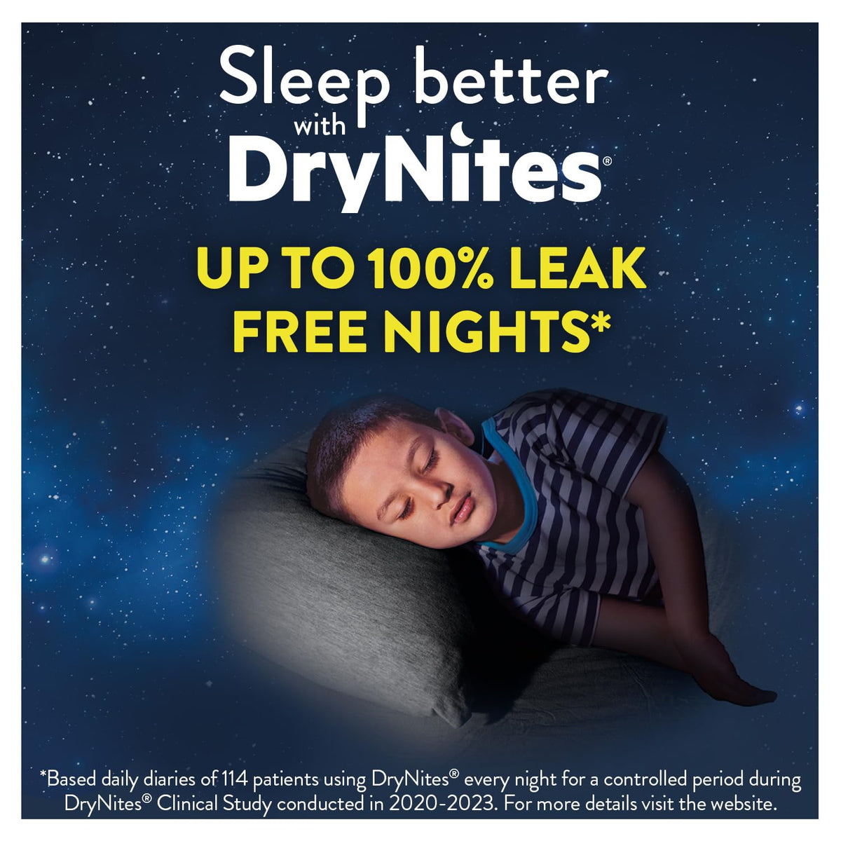 HUGGIES DryNites, Pyjama Pants, Boys 13+ Years (48-60KG), 33 x Bedwetting Pants, Up to 100% Leak Free Nights