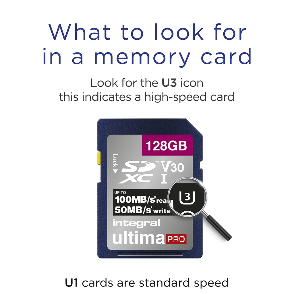 Integral 64GB SD Card 4K Ultra-HD Video High Speed SDXC V30 UHS-I U3 Class 10 Memory Card up to 100MB/s, Color May Vary