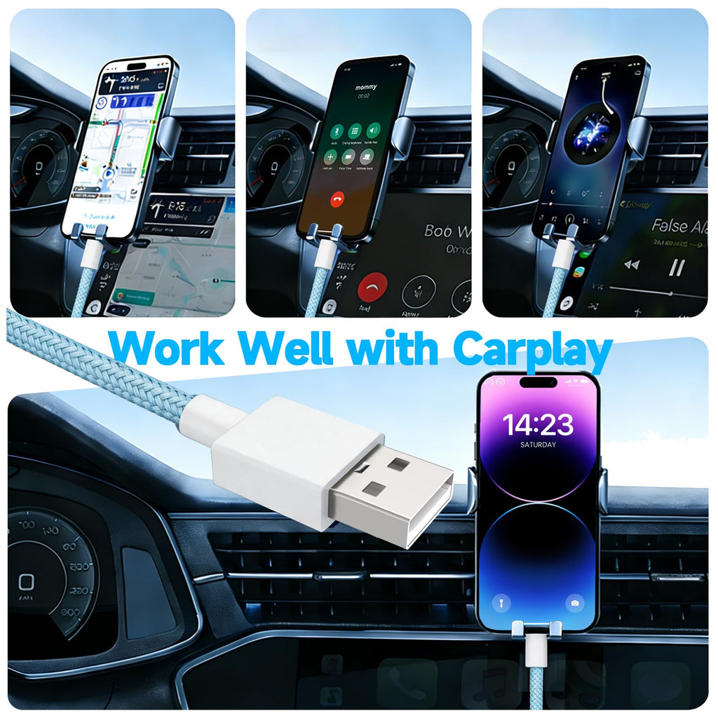 2Pack 1M iPhone Charger Cable[Apple MFi Certified] USB to Lightning Cable