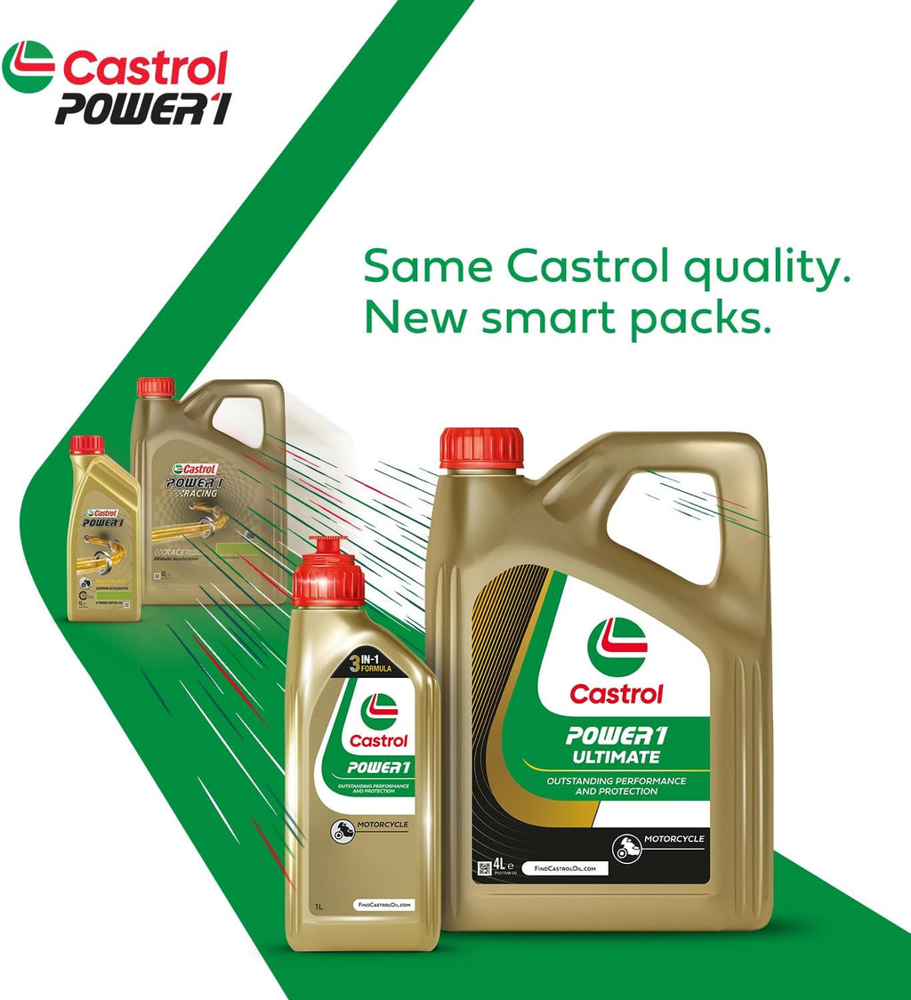 Castrol POWER1 4T 10W-40 Motorcycle Oil, 4L