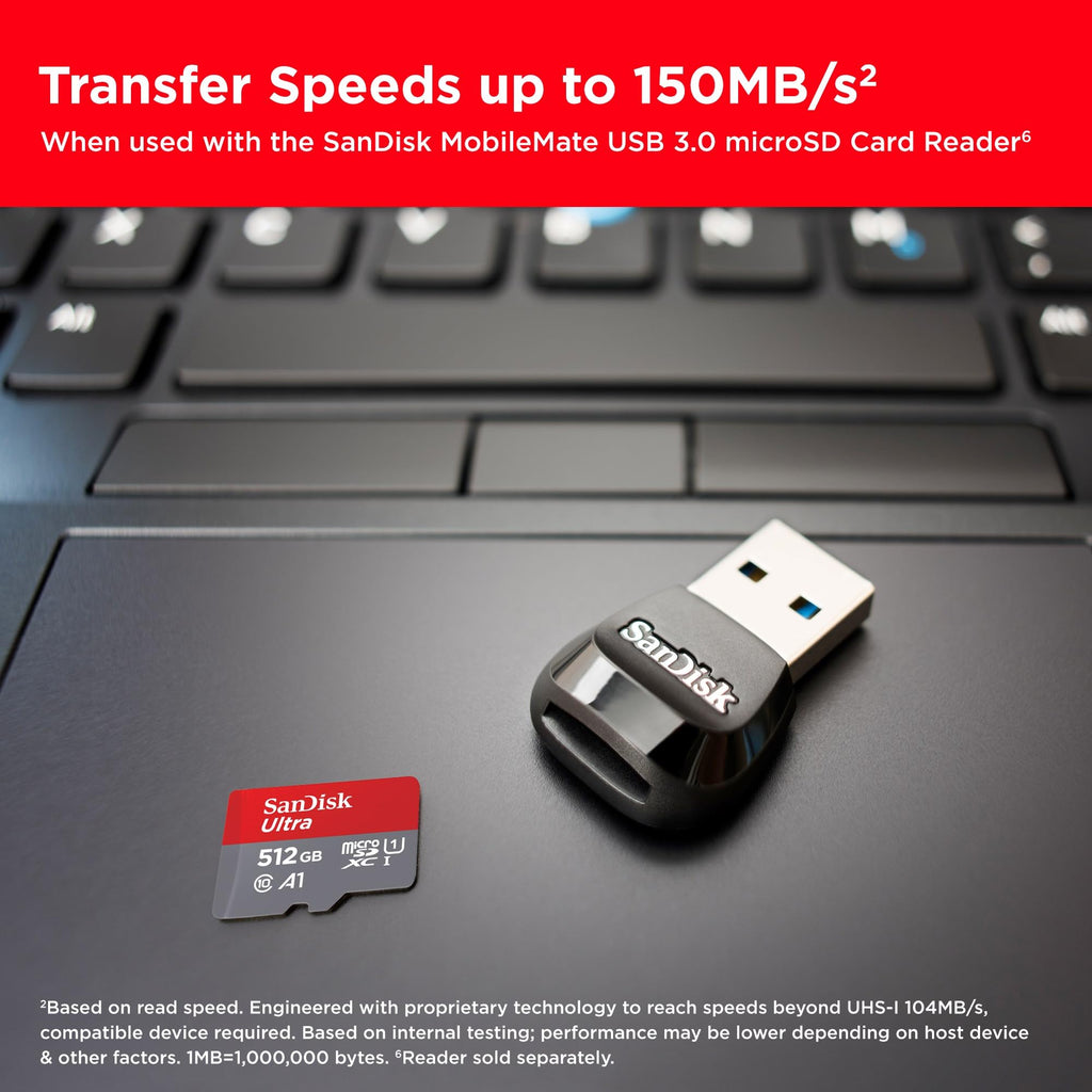 SanDisk 128GB Ultra microSDXC card + SD adapter, Memory card Full HD, up to 140 MB/s, For smartphones and Tablets, with A1 App Performance, UHS-I, Class 10, U1