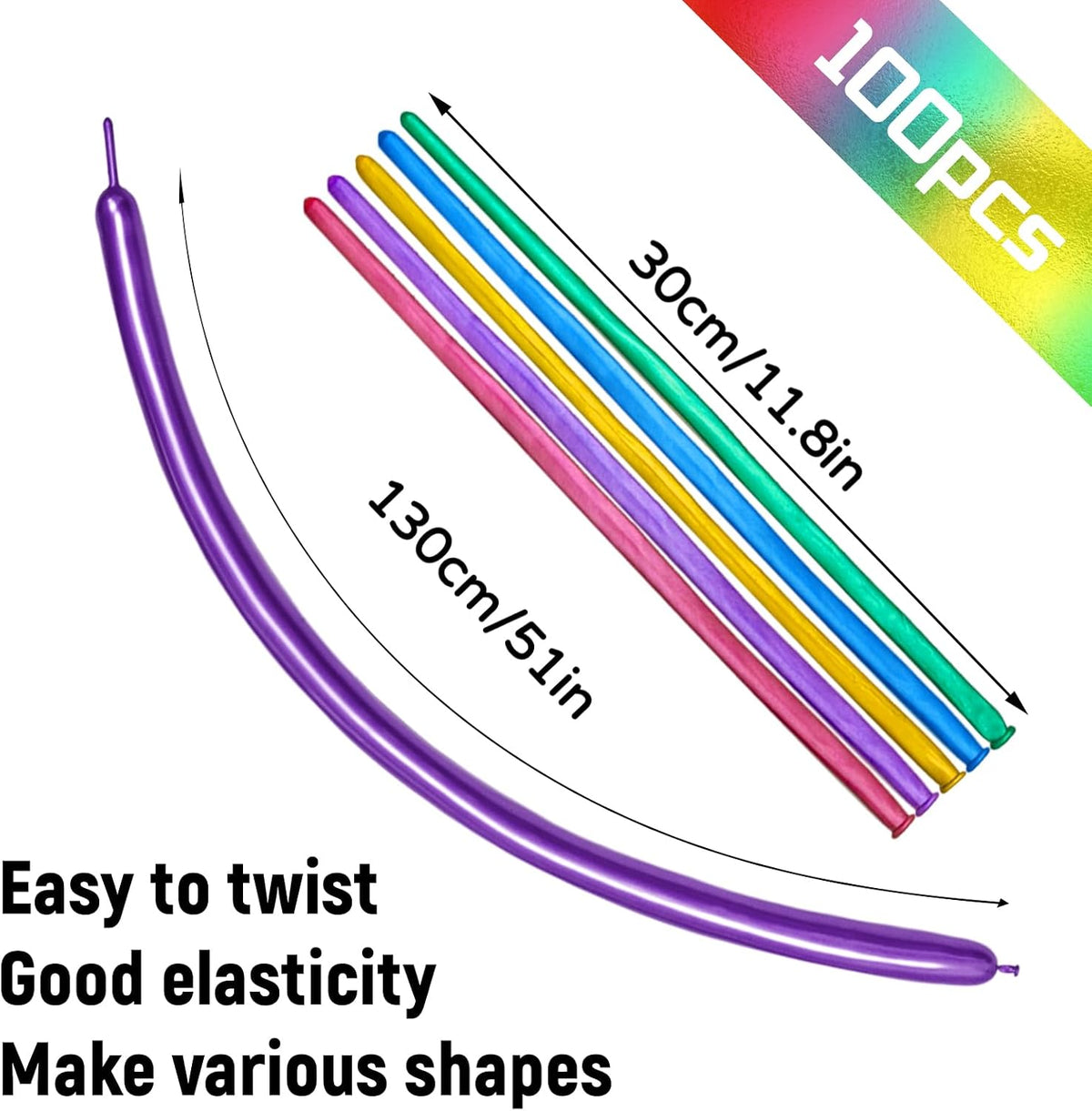 100Pcs clear 260 Balloons Clear Long Skinny Latex Balloon for Animal Ballons, Premium Quality Balloons for Beginners Baloons Making Kid's Carnivals Party Decoartion