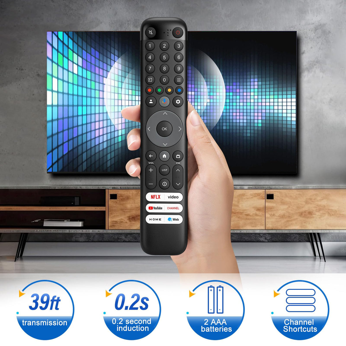 Universal TV Remote for Hisense-Smart-TV-Remote-Control-Replacement