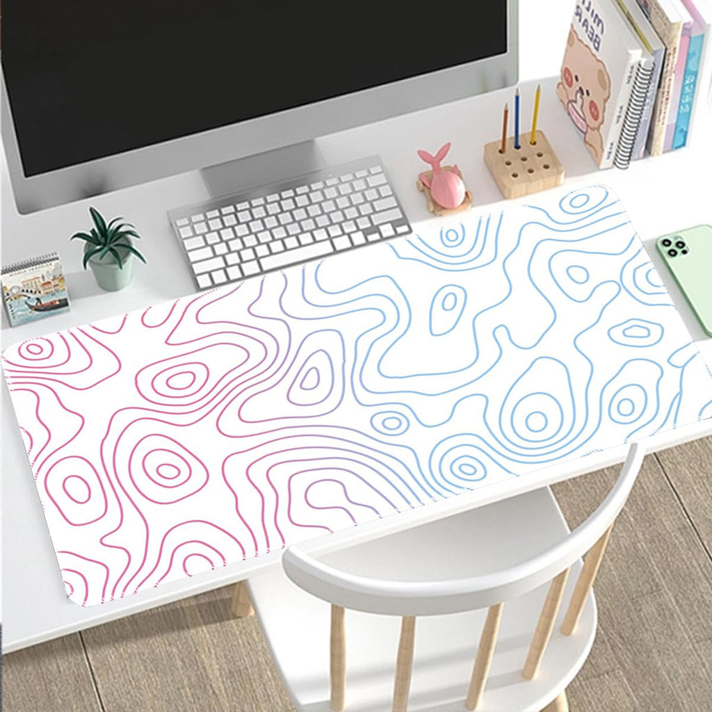 Rcege Large Gaming Mouse Pad Extended Desk Mat with Non Slip Stitched Edge