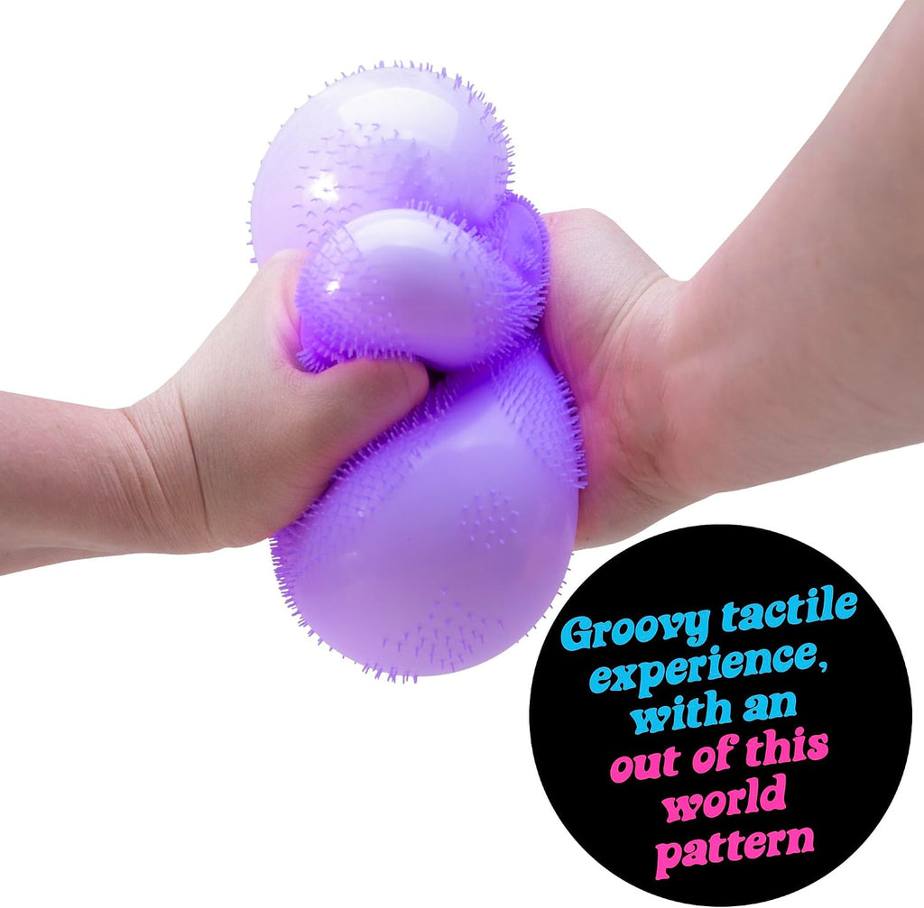 Schylling Super NeeDoh Fuzzball Stress Ball Fidget Toy - Huge 4.5" in Diameter - Jumbo Squishy Squeezy Fun - Colors Assorted (1 Per Pack)