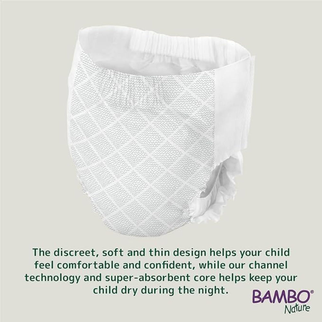 Bambo Nature Dreamy Night Pants Nappies, (Children Aged 8-15, 35-50kg), 10PK Pull Up Pants, Eco Nappies Keep Beds Dry All Night, Pull Ups Training Nappy, Secure, Comfortable, Potty Training