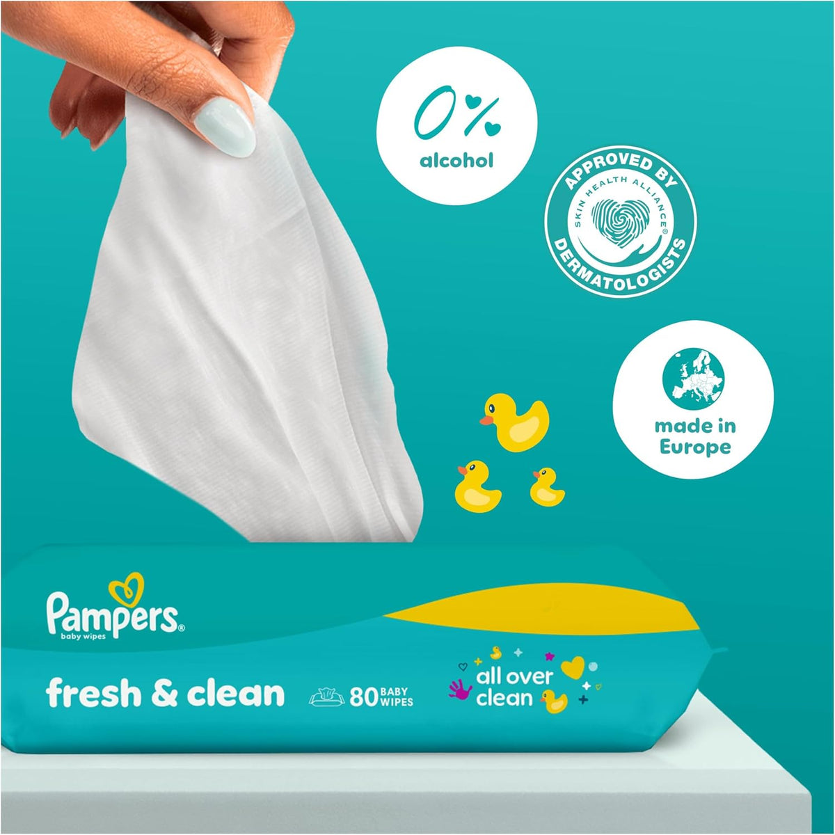 Pampers Fresh Clean Baby Wipes, 780 Count