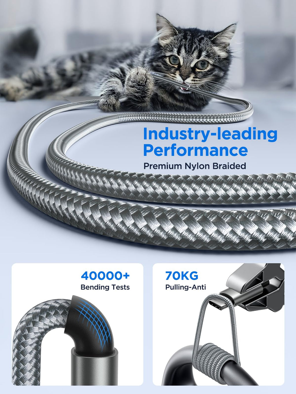 USB C Charger Cable 3M 2Pack Type C Charger Fast Charging 3A Lead Braided for Samsung Galaxy S23 S22 S21 S20 S10 S9 S8 A12 A13 A20e A21s A53 A70,Google Pixel 7 6,Huawei P30 P40,Sony Xperia,Switch,PS5