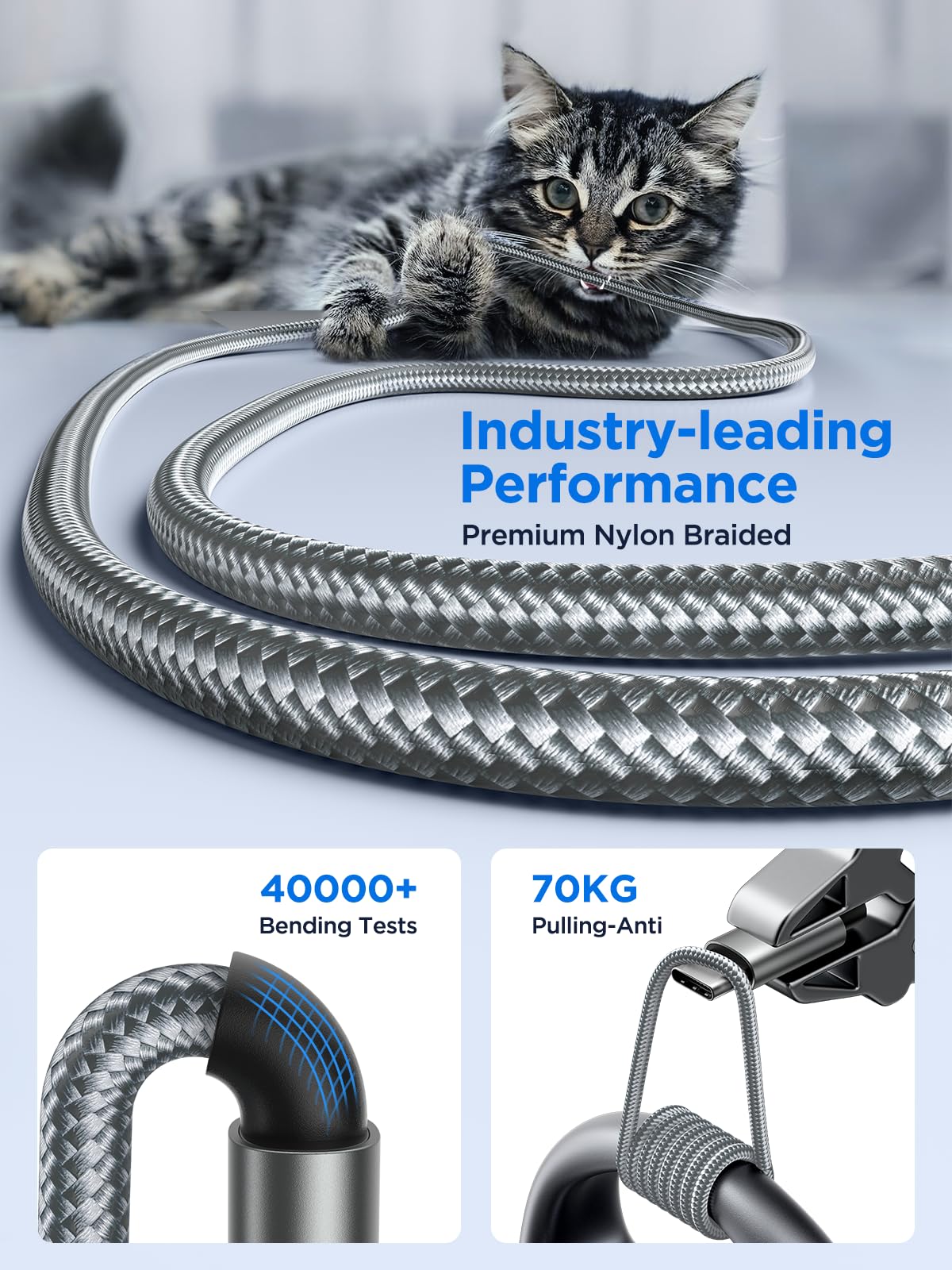 USB C Charger Cable 3M 2Pack Type C Charger Fast Charging 3A Lead Braided for Samsung Galaxy S23 S22 S21 S20 S10 S9 S8 A12 A13 A20e A21s A53 A70,Google Pixel 7 6,Huawei P30 P40,Sony Xperia,Switch,PS5