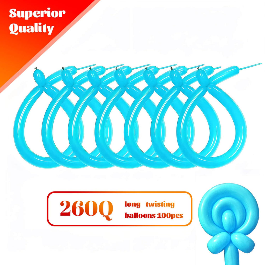 260 Black Long Balloons for Balloon Garland Thickening Skinny Latex Twisting Animals Modeling Christmas Birthday Wedding Party Festival Decorations 100pcs