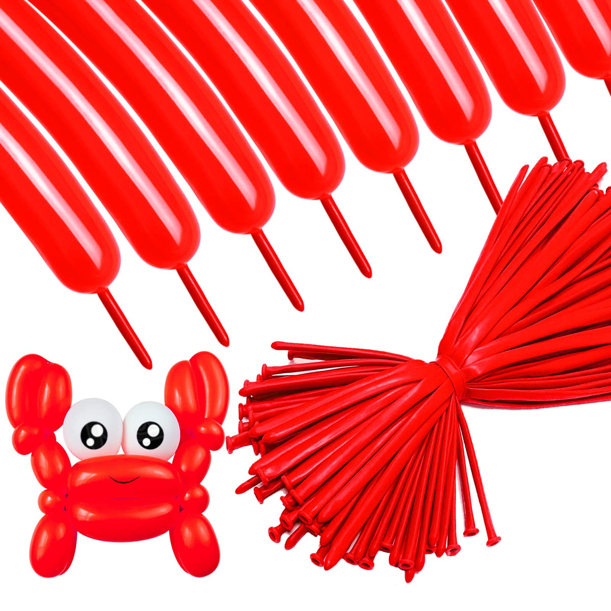 ASIYUHY 260 Balloons Clear Long Balloons 100 Pack Twisting Animal Balloon