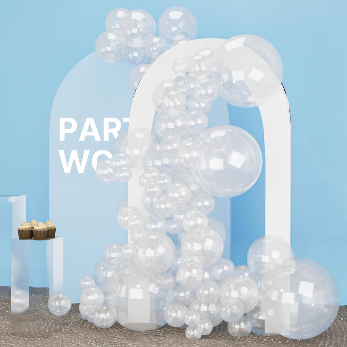 PartyWoo Baby Pink Balloons 152pcs Pastel Pale Light Pink Different Sizes