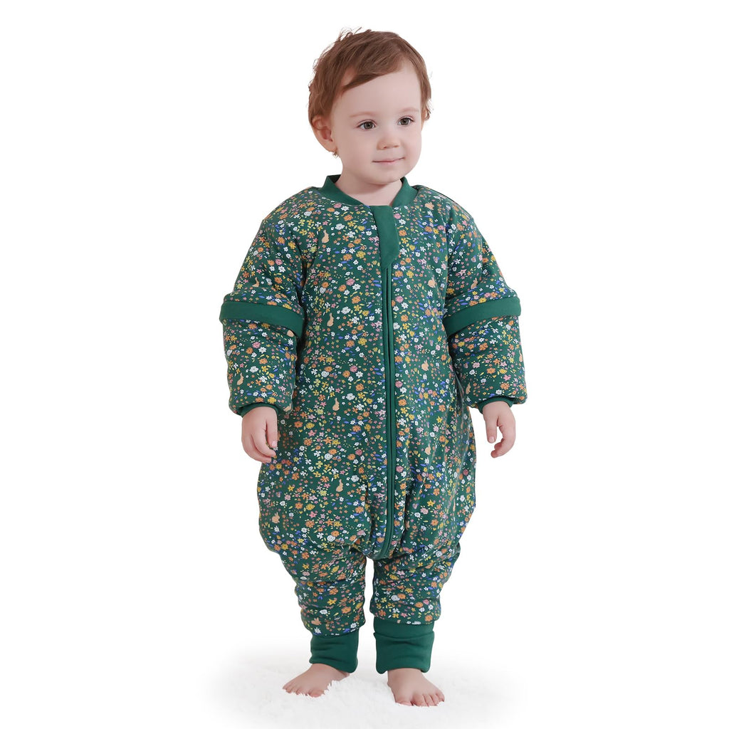 Mosebears Baby Sleeping Bag, 2.5 TOG Baby Sleep Sack with Legs,Winter Sleeping Bag with Removable Sleeves