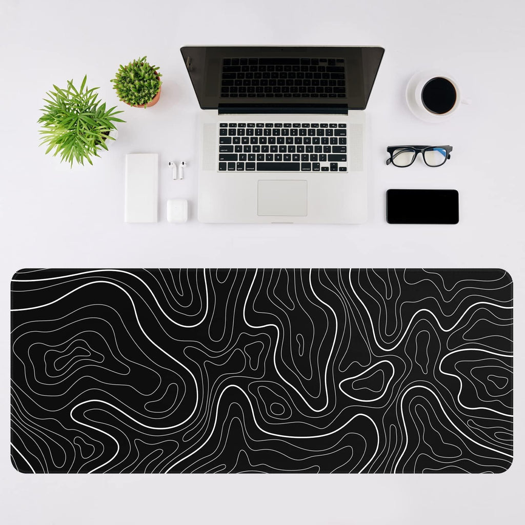 Rcege Large Gaming Mouse Pad Extended Desk Mat with Non Slip Stitched Edge