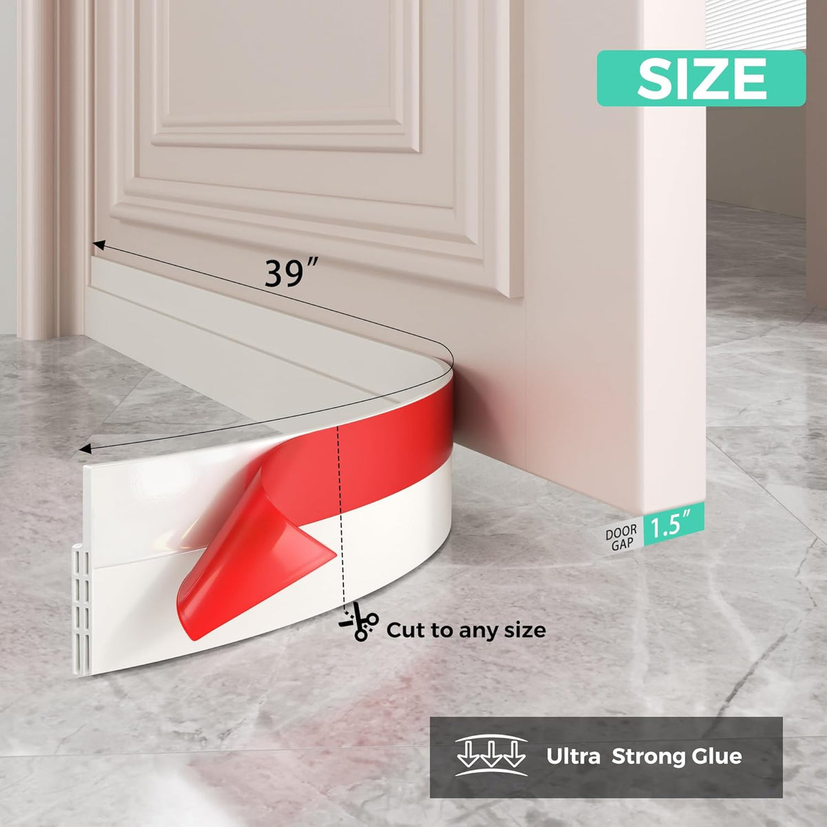 Hojoy Draft Excluder for Doors, Self Adhesive Door Draft Excluder 2 Pack