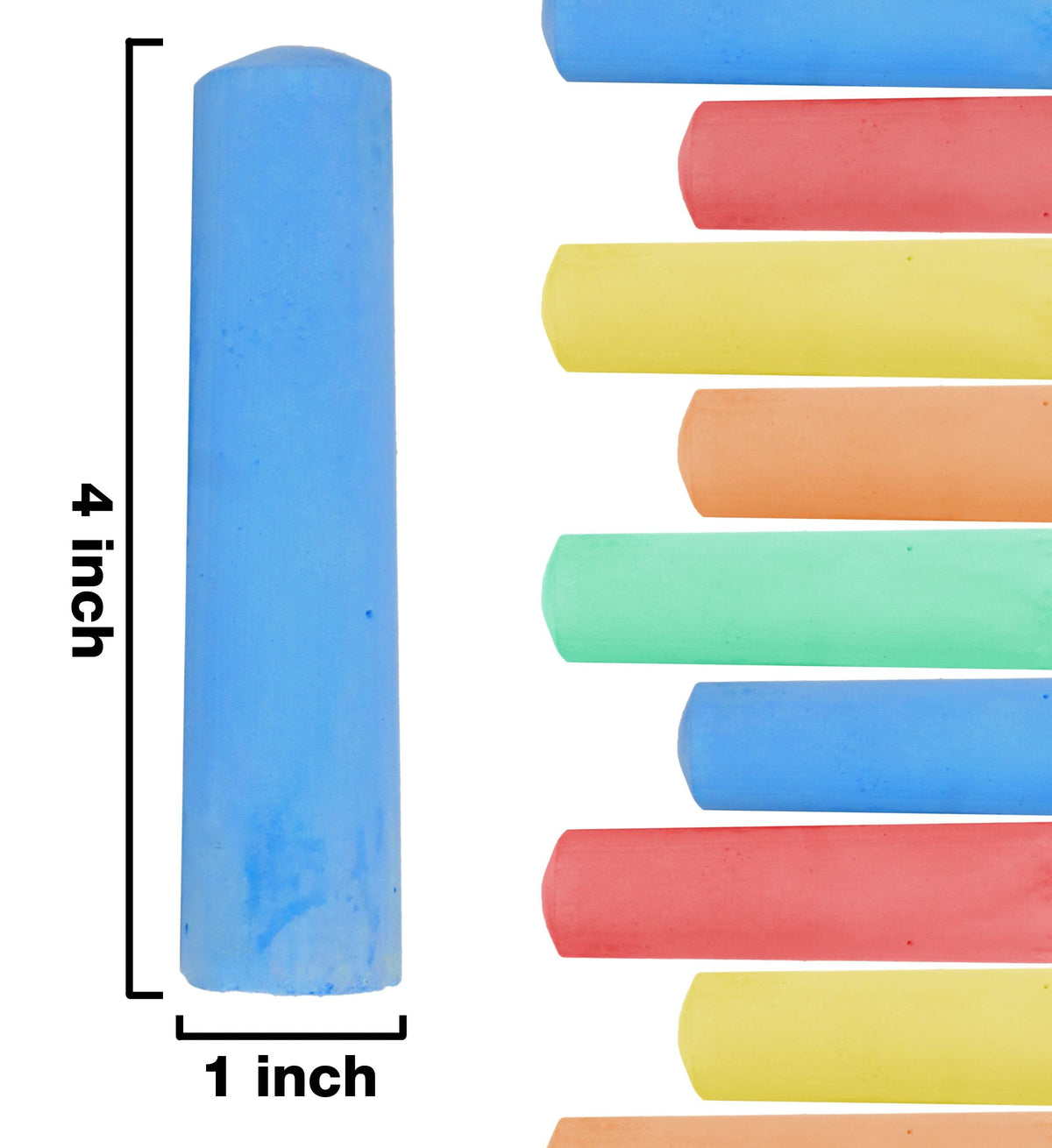 Kid Made Modern Non Toxic Sidewalk Chalk Bucket (24 Count) - Washable Colored Chalk Bulk Set for Kids and Toddlers Outdoor Games