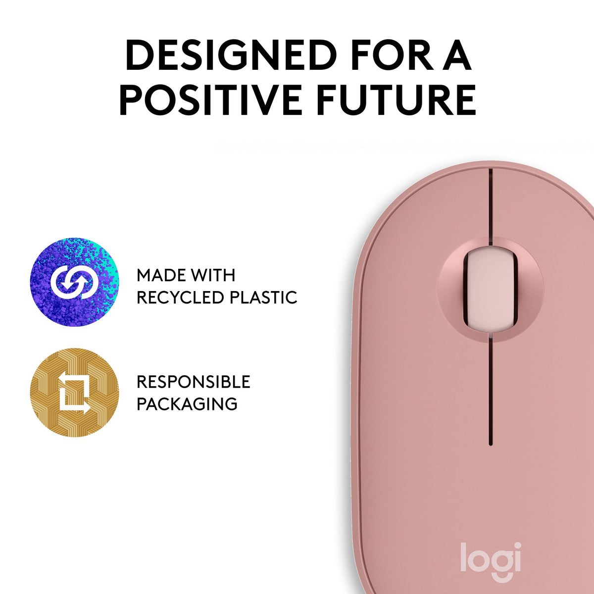 Logitech M350s Pebble 2 Bluetooth Wireless Mouse - Black