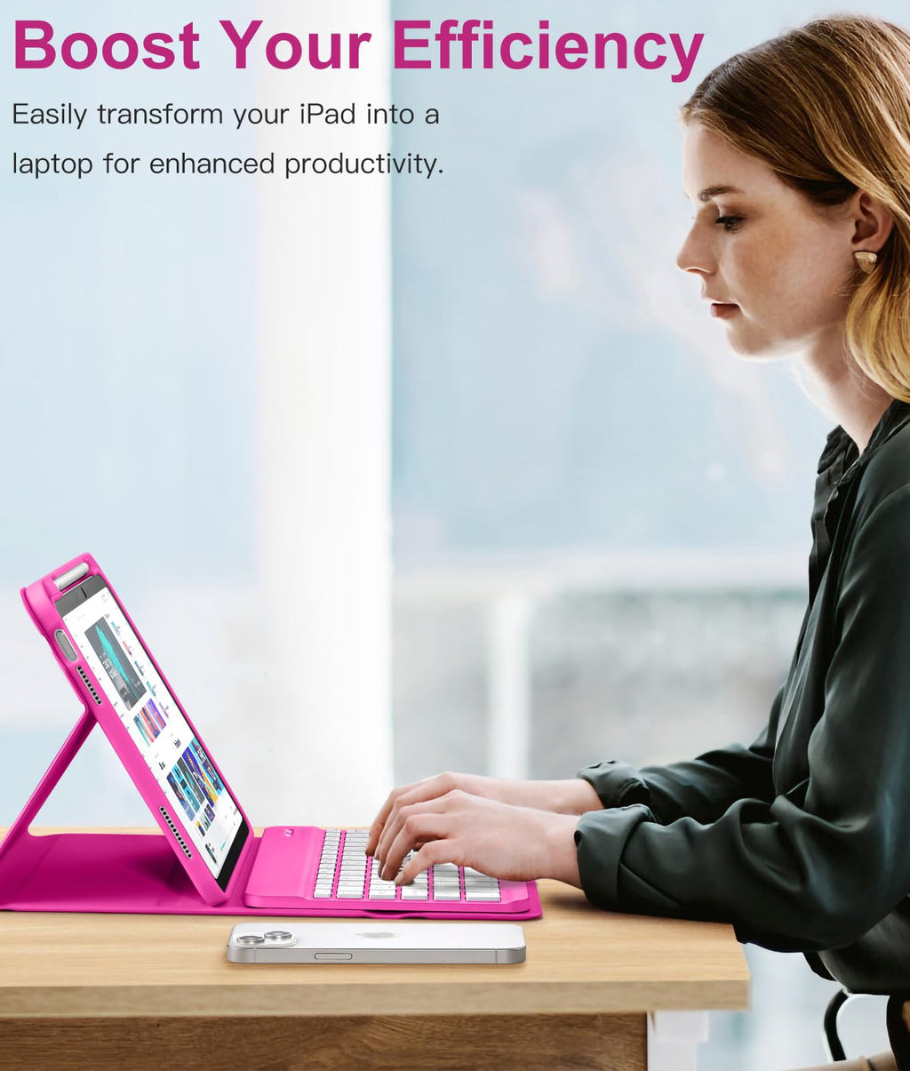 Vobafe Keyboard Case for iPad A16 11th Generation 11 inch/10th Gen 10.9"