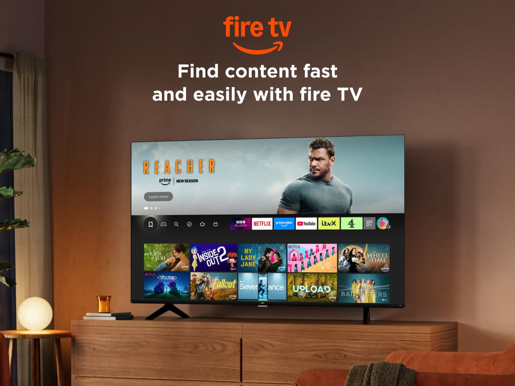 TCL 32SF560-UK 32 Inch Full HD QLED HDR Smart TV with Fire TV Press & Ask Alexa, Metallic Bezel-Less Design