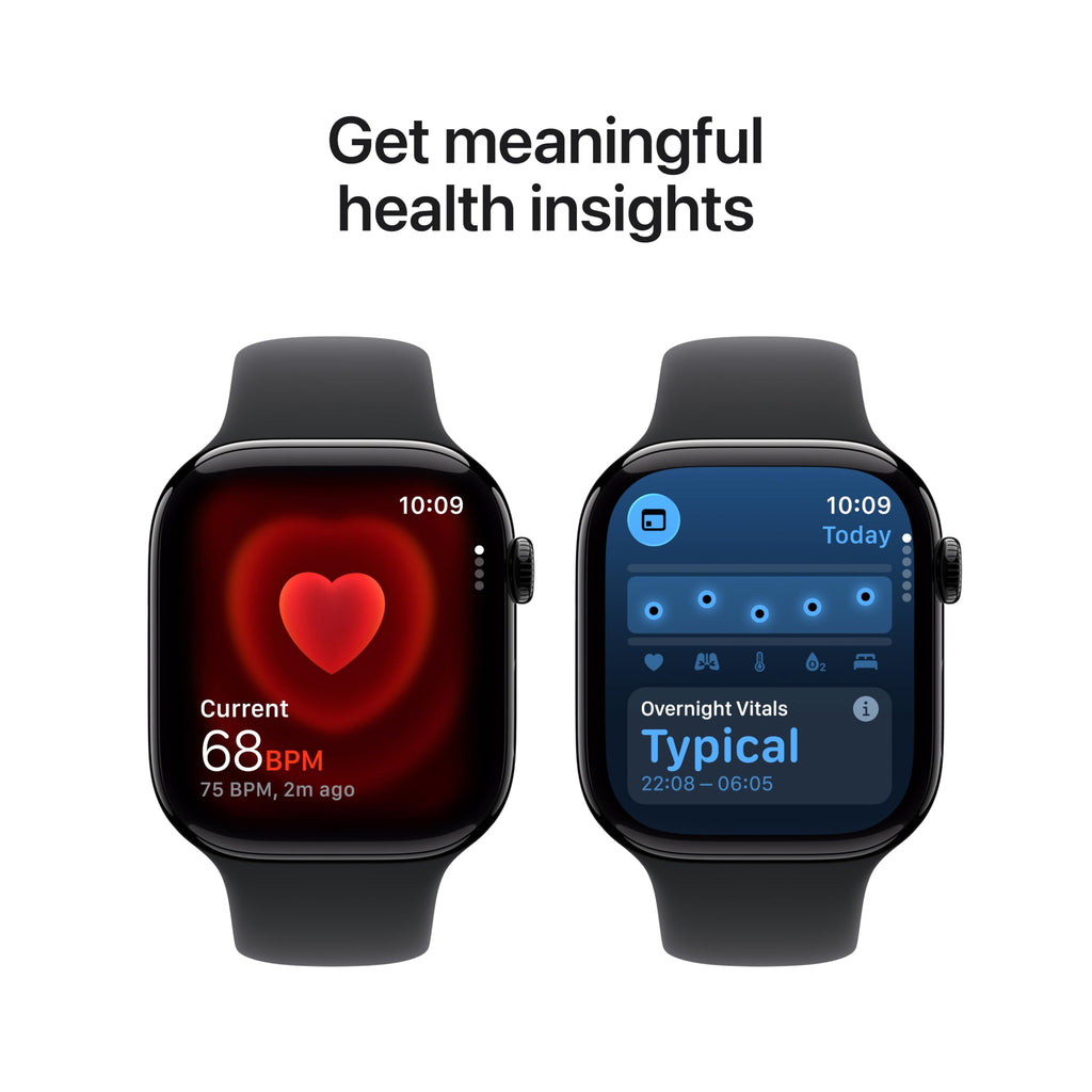 Apple Watch Series 11 GPS 42mm Smartwatch with Space Grey Aluminium Case with Black Sport Band S/M. Sleep Score, Fitness Tracker, Health Monitoring, Always-On Display, Water Resistant