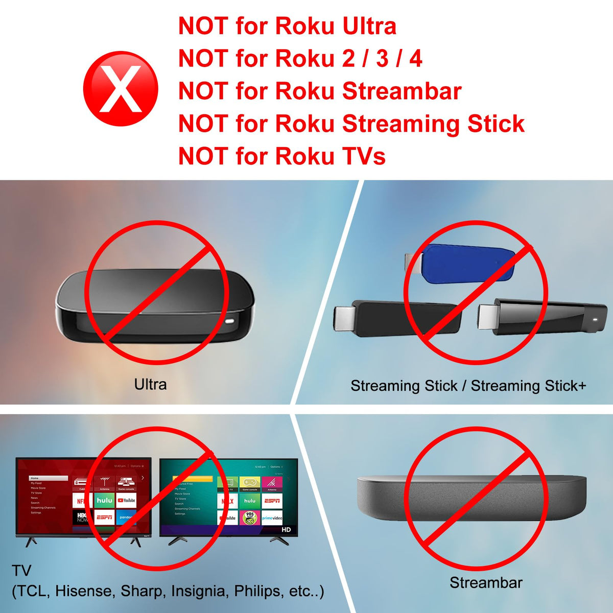 Universal TV Remote for Hisense-Smart-TV-Remote-Control-Replacement