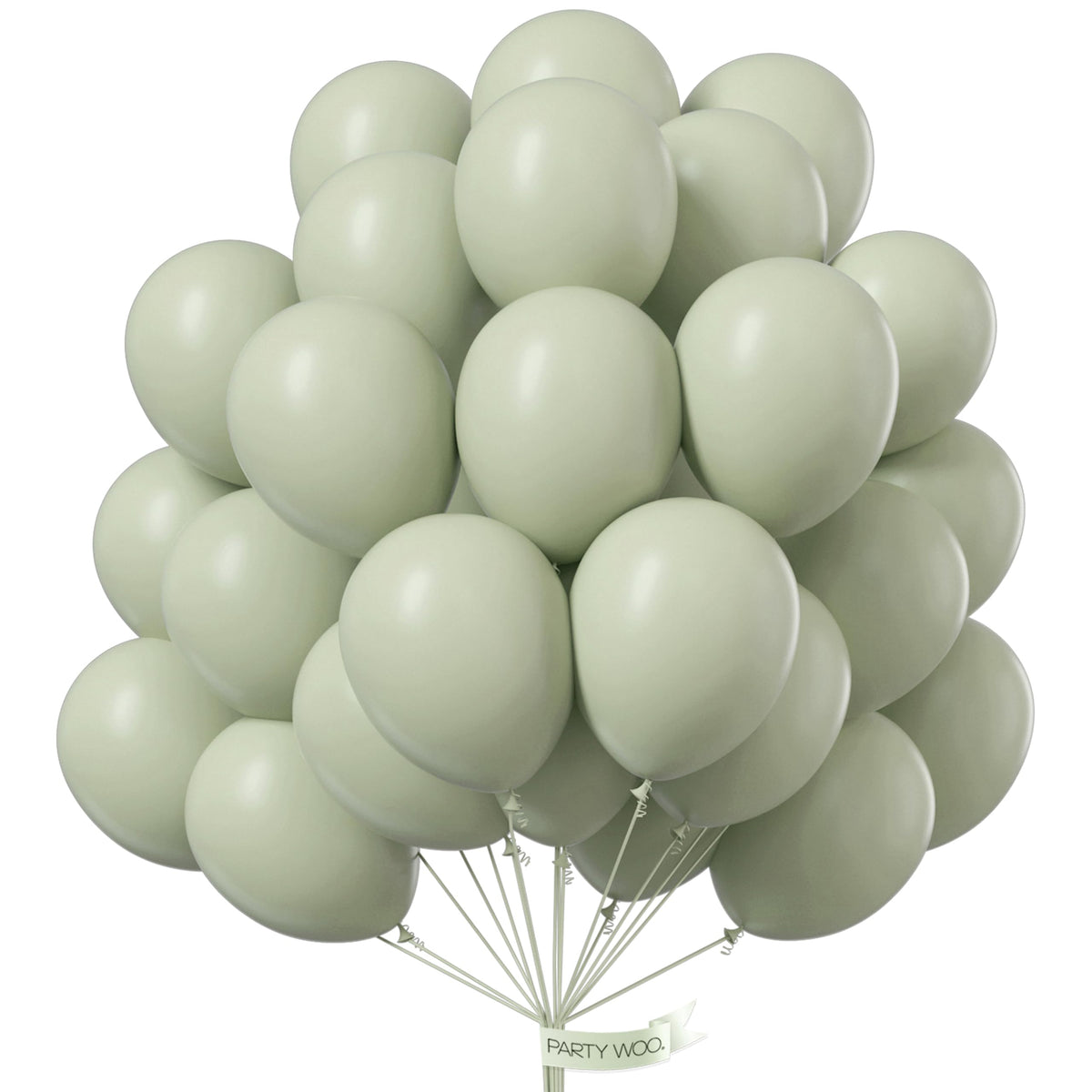 PartyWoo Light Blue Balloons 101pcs Baby Pastel Sky Aqua Blue Color 12 Inch