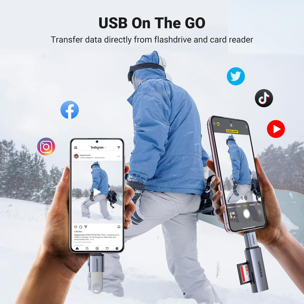 UGREEN 10Gbps USB C to USB Adaptor 2 Pack for iPhone, iPad, MacBook, Galaxy