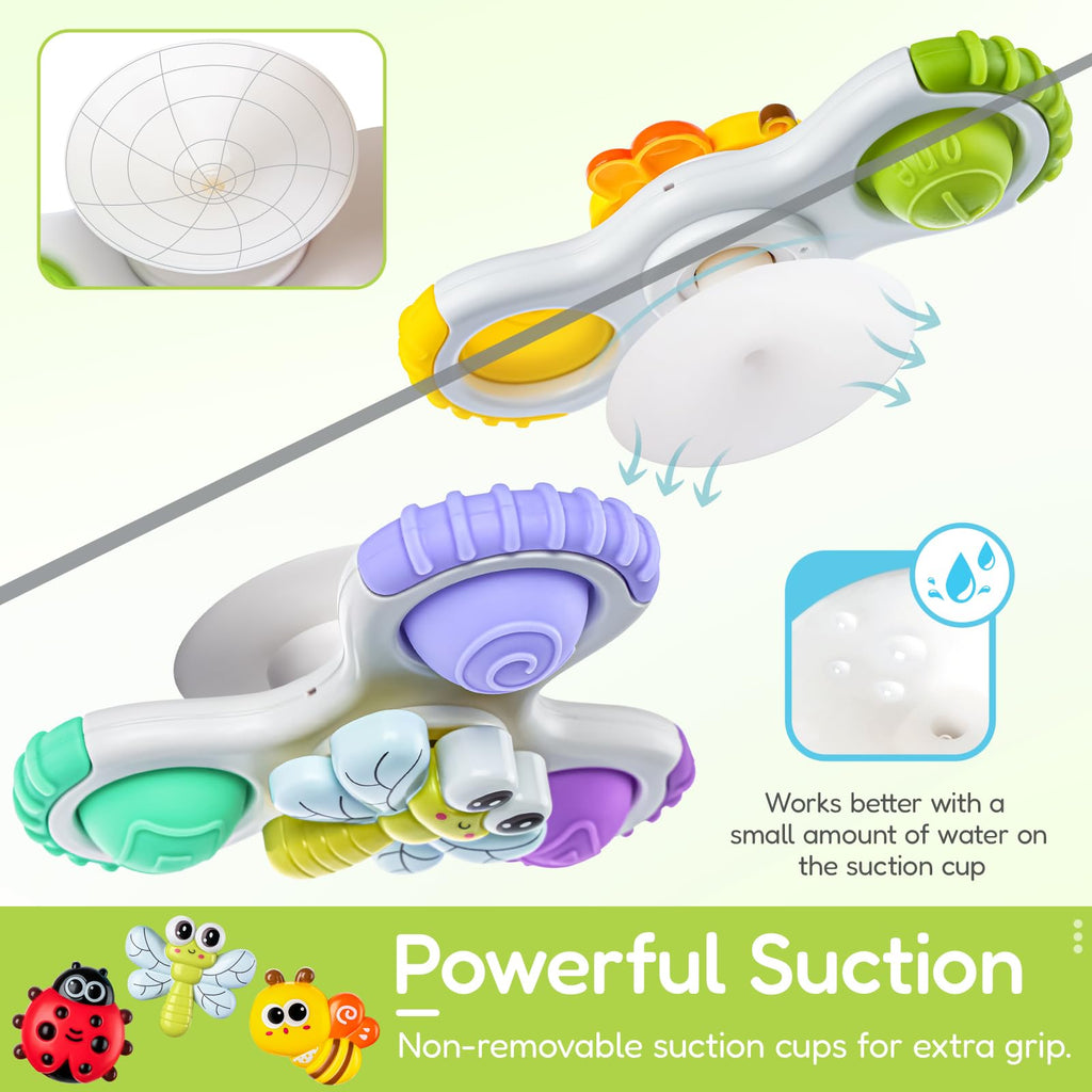 ALASOU Pop Suction Cup Spinner Airplane Travel Toys for 1 Year Old Boy Girl