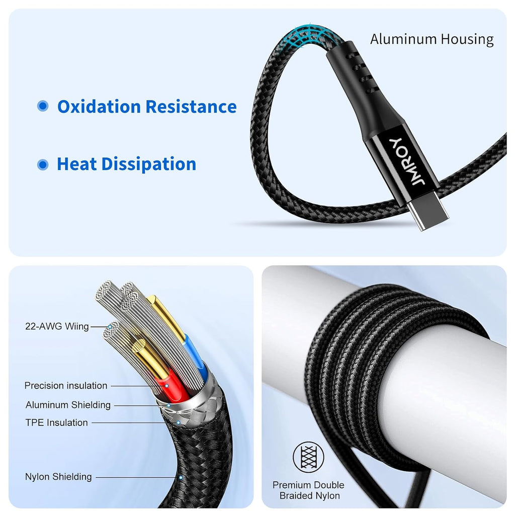 USB C CABLE 3M,Long Samsung Charger Cable Braided Compatible with Samsung Galaxy S20 Plus S21 S22 S23 S10 S9 S8, A20E A50 A51 A70 A71,PS5,Switch,Huawei P40,（Black）