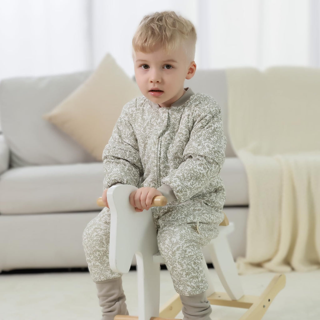 Mosebears Baby Sleeping Bag, 2.5 TOG Baby Sleep Sack with Legs,Winter Sleeping Bag with Removable Sleeves