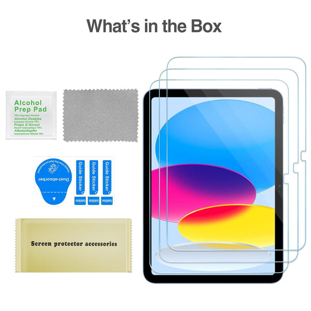 ProCase 3 Pack Screen Protector for iPad 9th 8th 7th Generation 10.2 Inch