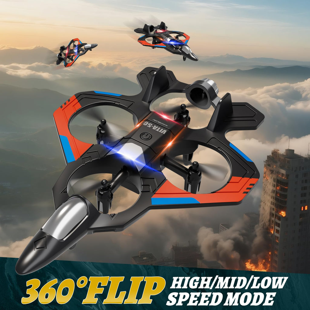 RC Planes Remote Control Airplanes Drones for Kids Adults,Black,3Batteries