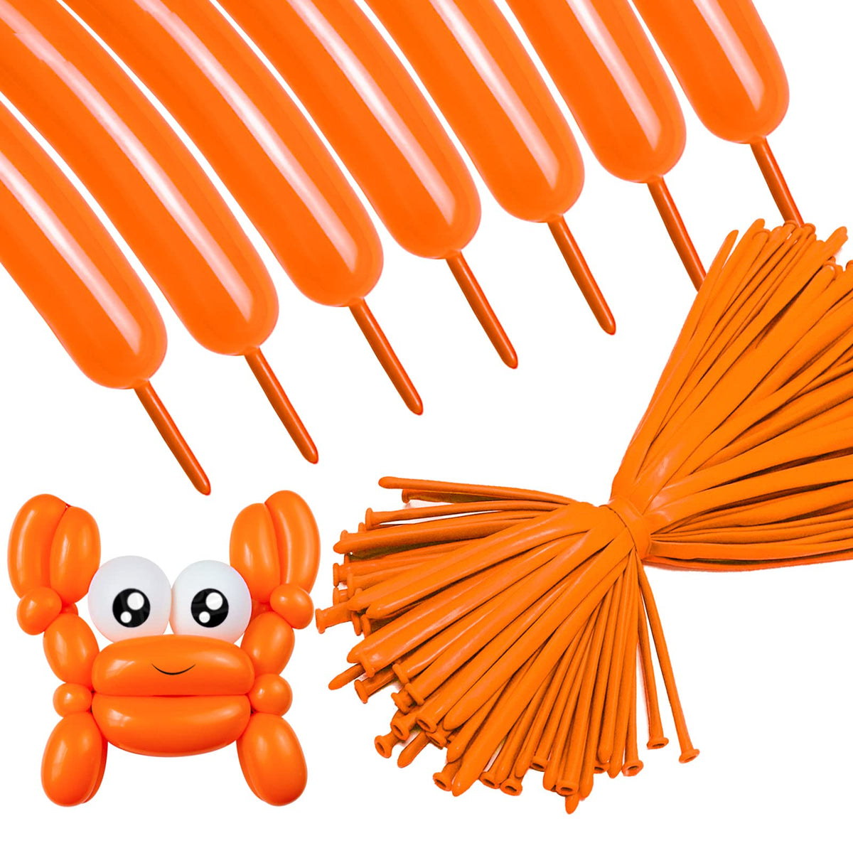 ASIYUHY 260 Balloons Clear Long Balloons 100 Pack Twisting Animal Balloon