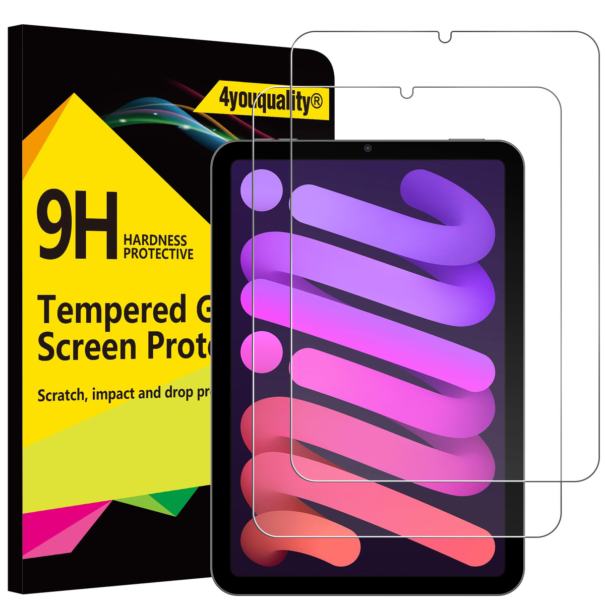 4youquality 2-Pack for iPad Pro 11" & iPad Air 5/4 10.9" Screen Protector
