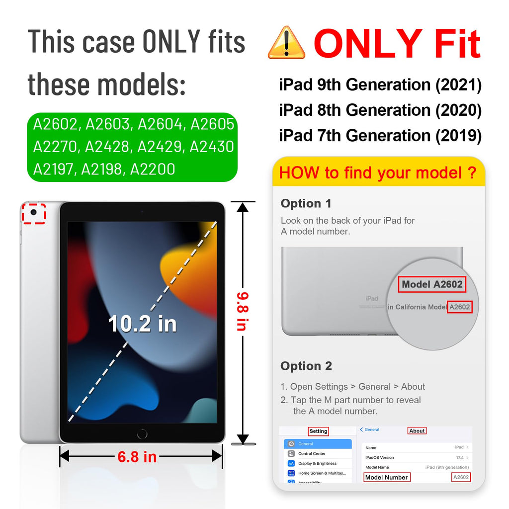 FINTIE Kid-Friendly Case for iPad 9th / 8th / 7th Generation 10.2 Inch