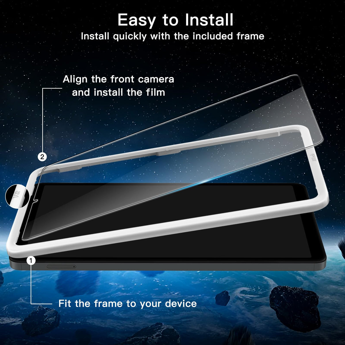 JETech Screen Protector for Samsung Galaxy Tab S8 Ultra 14.6", 2-Pack
