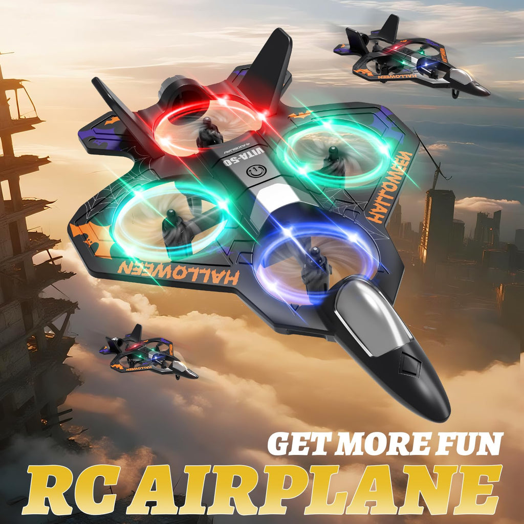 RC Planes Remote Control Airplanes Drones for Kids Adults,Black,3Batteries