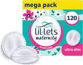 Lil-Lets Maternity BreastPads, X 120 Count, Disposable Nursing Pads, for Breastfeeding Mums, Individually Wrapped, Ultra Slim & Absorbent, 4 Packs