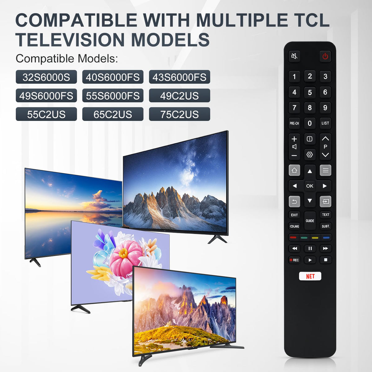 Samsung Universal TV Remote Control – Samsung TV Remote Replacement with Netflix, Prime Video, Rakuten Buttons for All S amsung LED QLED UHD 4K 8K Smart TVs