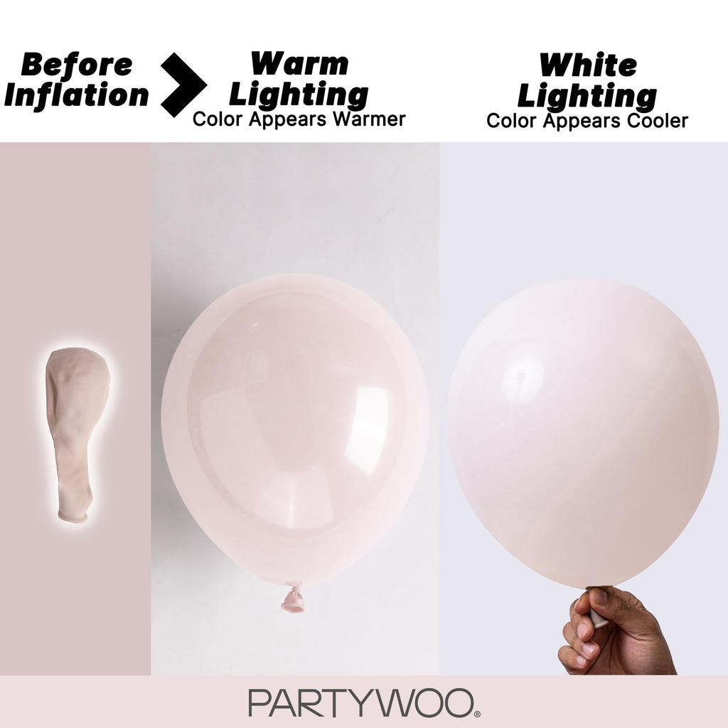 PartyWoo Light Blue Balloons 101pcs Baby Pastel Sky Aqua Blue Color 12 Inch