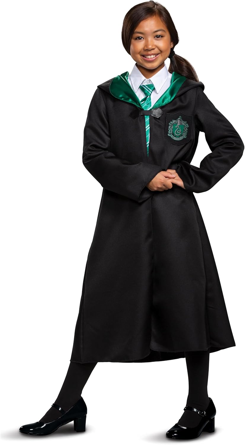 Harry Potter Slytherin Robe, Official Wizarding World Costume Robes, Classic Kids Size Dress Up Accessory, Child Size (4-6)