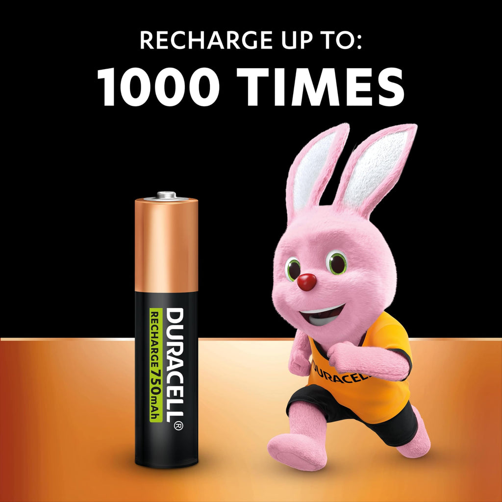 DURACELL AA Rechargeable Batteries (4 Pack) 1.2V, 1300 mAh NiMH